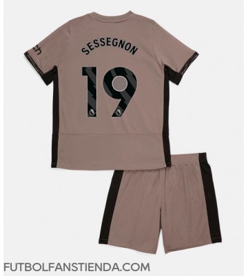 Tottenham Hotspur Ryan Sessegnon #19 Tercera Equipación Niños 2023-24 Manga Corta (+ Pantalones cortos)